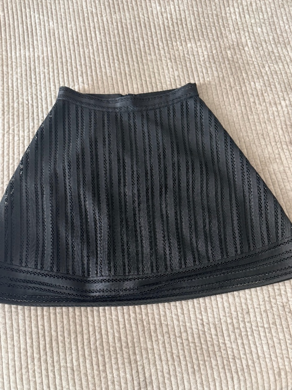 NWOT J Crew Black Eyelet Openwork A-Line Mini Skirt